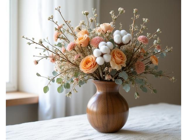 ラスティックな花のアレンジメント