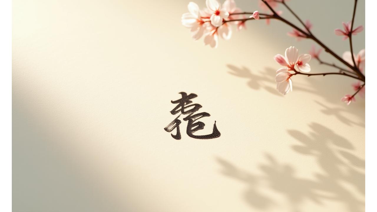 透明感のある和紙に繊細な花と筆文字の『約束』が描かれた背景、信頼感を表現